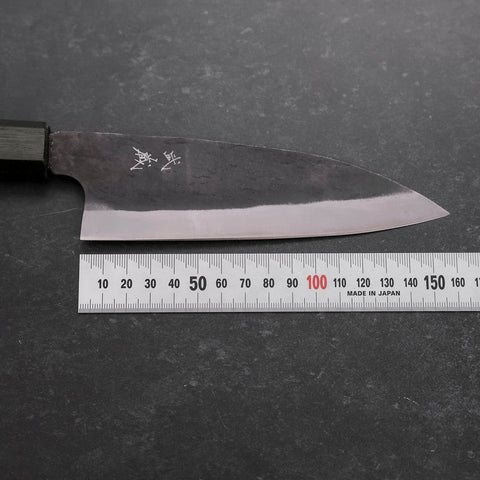Funayuki White Steel #2 Kurouchi Green Urushi Handle 150mm-[Musashi]-[Japanese-Kitchen-Knives]