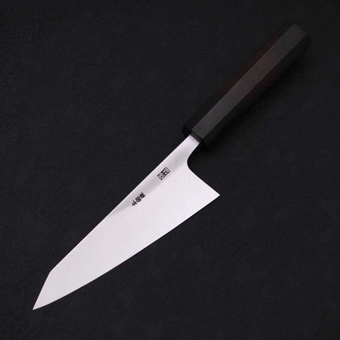 Garasuki Boning Knife White Steel #2 Kasumi Buffalo Ebony Handle 150mm-[Musashi]-[Japanese-Kitchen-Knives]