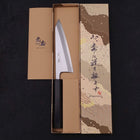 Garasuki Boning Knife White Steel #2 Kasumi Buffalo Ebony Handle 150mm-[Musashi]-[Japanese-Kitchen-Knives]