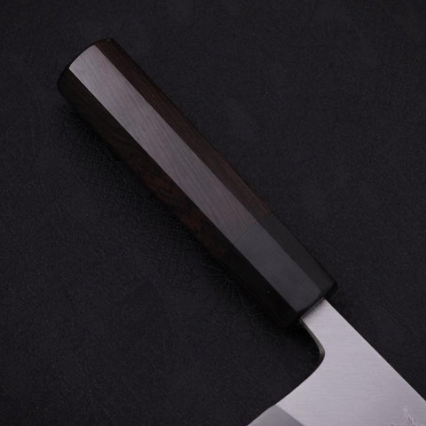 Garasuki Boning Knife White Steel #2 Kasumi Buffalo Ebony Handle 180mm-[Musashi]-[Japanese-Kitchen-Knives]