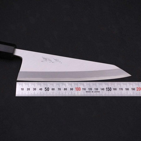 Garasuki Boning Knife White Steel #2 Kasumi Buffalo Ebony Handle 180mm-[Musashi]-[Japanese-Kitchen-Knives]