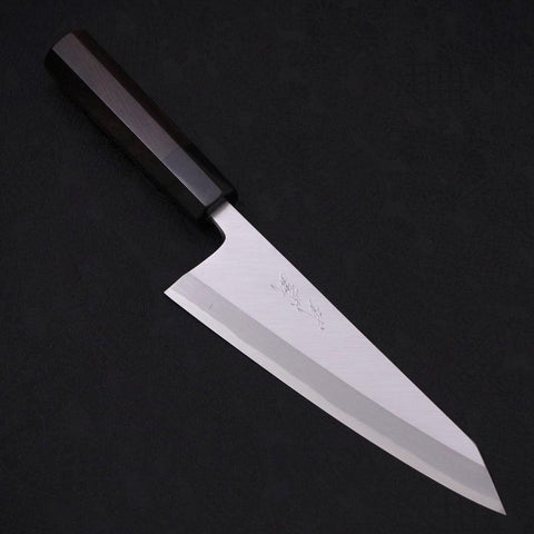 Garasuki Boning Knife White Steel #2 Kasumi Buffalo Ebony Handle 180mm-[Musashi]-[Japanese-Kitchen-Knives]
