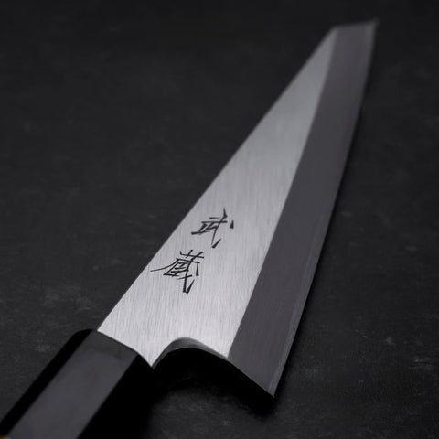 Garasuki Boning Knife White Steel #2 Polished Buffalo Teak Handle 150mm-[Musashi]-[Japanese-Kitchen-Knives]
