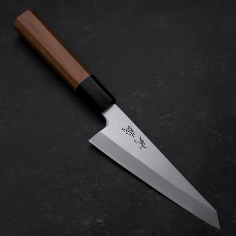 Garasuki Boning Knife White Steel #2 Polished Buffalo Teak Handle 150mm-[Musashi]-[Japanese-Kitchen-Knives]