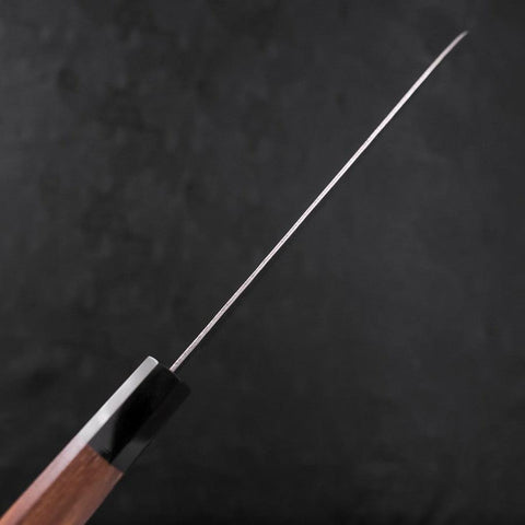 Gyuto AUS-10 Mirror Tsuchime Damascus Buffalo Teak Handle 210mm-[Musashi]-[Japanese-Kitchen-Knives]