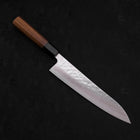 Gyuto AUS-10 Mirror Tsuchime Damascus Buffalo Teak Handle 210mm-[Musashi]-[Japanese-Kitchen-Knives]