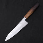 Gyuto AUS-10 Mirror Tsuchime Damascus Yaki Urushi Handle 180mm-[Musashi]-[Japanese-Kitchen-Knives]