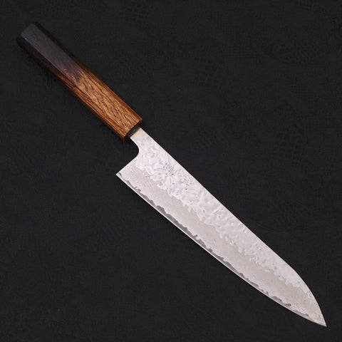 Gyuto AUS-10 Mirror Tsuchime Damascus Yaki Urushi Handle 210mm-[Musashi]-[Japanese-Kitchen-Knives]