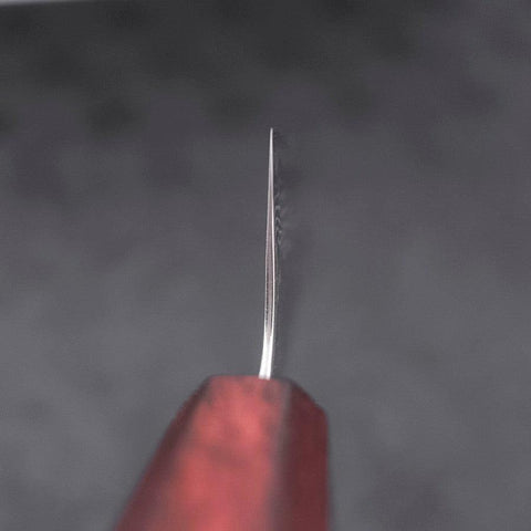 Gyuto AUS-10 Nashiji Damascus Purple Urushi Handle 210mm-[Musashi]-[Japanese-Kitchen-Knives]