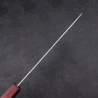 Gyuto AUS-10 Nashiji Damascus Purple Urushi Handle 210mm-[Musashi]-[Japanese-Kitchen-Knives]