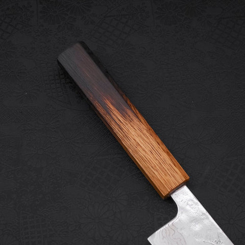 Gyuto AUS-10 Nashiji Damascus Yaki Urushi Handle 210mm-[Musashi]-[Japanese-Kitchen-Knives]