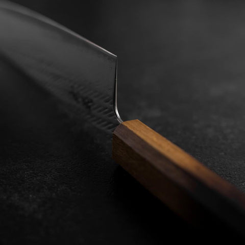 Gyuto AUS-10 Nawame Damascus Yaki Urushi Handle 240mm-[Musashi]-[Japanese-Kitchen-Knives]