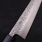 Gyuto AUS-10 Tsuchime Damascus Dark-Blue Urushi Handle 210mm-[Musashi]-[Japanese-Kitchen-Knives]