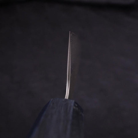 Gyuto AUS-10 Tsuchime Damascus Dark-Blue Urushi Handle 210mm-[Musashi]-[Japanese-Kitchen-Knives]