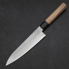 Gyuto AUS-10 Tsuchime Damascus Shitan Walnut Handle 180mm (7”)-[Musashi]-[Japanese-Kitchen-Knives]