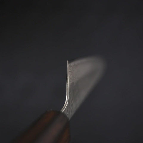 Gyuto AUS-10 Tsuchime Damascus Sumi Urushi Handle 210mm-[Musashi]-[Japanese-Kitchen-Knives]