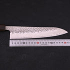 Gyuto AUS-10 Tsuchime Damascus Sumi Urushi Handle 210mm-[Musashi]-[Japanese-Kitchen-Knives]