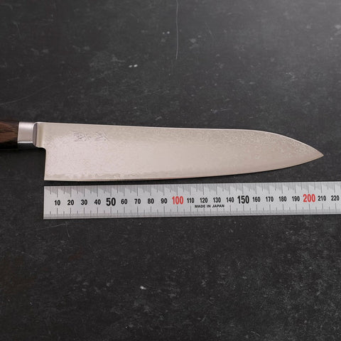 Gyuto AUS-10 Wave Nickel Damascus Western Handle 210mm-[Musashi]-[Japanese-Kitchen-Knives]