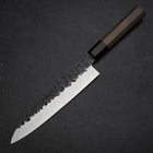 Gyuto AUS-8 Kurouchi Tsuchime Shitan Walnut Handle 200mm-[Musashi]-[Japanese-Kitchen-Knives]