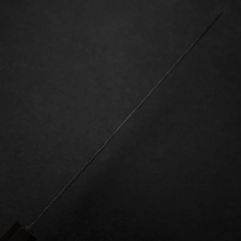 Gyuto AUS-8 Kurouchi Tsuchime Shitan Walnut Handle 200mm-[Musashi]-[Japanese-Kitchen-Knives]