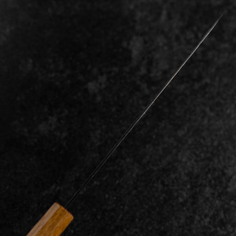 Gyuto AUS-8 Kurouchi Tsuchime Yaki Urushi Handle 200mm-[Musashi]-[Japanese-Kitchen-Knives]