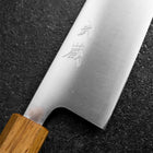 Gyuto AUS-8 Polished Oak Handle 210mm (8.3”)-[Musashi]-[Japanese-Kitchen-Knives]