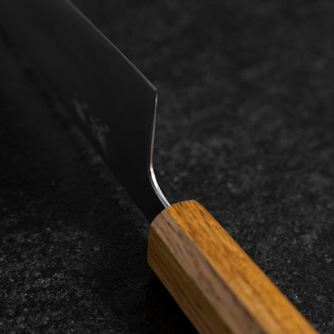 Gyuto AUS-8 Polished Oak Handle 210mm (8.3”)-[Musashi]-[Japanese-Kitchen-Knives]