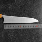 Gyuto AUS-8 Polished Oak Handle 210mm (8.3”)-[Musashi]-[Japanese-Kitchen-Knives]
