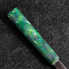 Gyuto AUS-8 Polished Ocean Green Handle 210mm (8.3”)-[Musashi]-[Japanese-Kitchen-Knives]