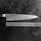 Gyuto AUS-8 Tsuchime Western Mahogany Handle 210mm (8.3”)-[Musashi]-[Japanese-Kitchen-Knives]