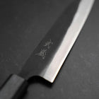 Gyuto Blue Steel #1 Kurouchi Dark Blue Urushi Handle 170mm-[Musashi]-[Japanese-Kitchen-Knives]