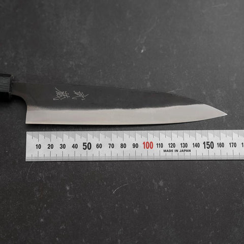 Gyuto Blue Steel #1 Kurouchi Dark Blue Urushi Handle 170mm-[Musashi]-[Japanese-Kitchen-Knives]