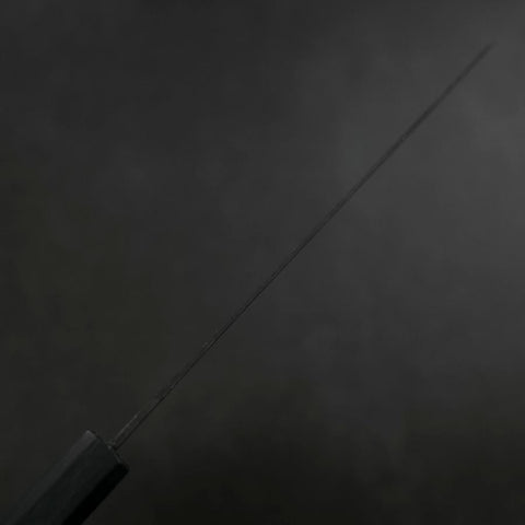 Gyuto Blue Steel #1 Kurouchi Dark Blue Urushi Handle 210mm-[Musashi]-[Japanese-Kitchen-Knives]