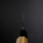 Gyuto Blue Steel #1 Kurouchi Stainless Clad Walnut Handle 210mm-[Musashi]-[Japanese-Kitchen-Knives]