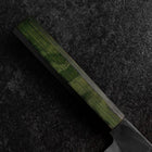 Gyuto Blue Steel #1 Kurouchi Stainless Green Urushi Handle 210mm-[Musashi]-[Japanese-Kitchen-Knives]