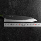 Gyuto Blue Steel #1 Kurouchi Stainless Green Urushi Handle 210mm-[Musashi]-[Japanese-Kitchen-Knives]