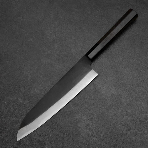 Gyuto Blue Steel #2 Kurouchi Chokin Dragon Buffalo Ebony Handle 210mm-[Musashi]-[Japanese-Kitchen-Knives]