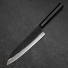 Gyuto Blue Steel #2 Kurouchi Chokin Hannya Buffalo Ebony Handle 210mm (8.3”)-[Musashi]-[Japanese-Kitchen-Knives]