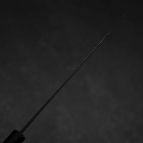 Gyuto Blue Steel #2 Kurouchi Chokin Koi Buffalo Ebony Handle 210mm (8.3”)-[Musashi]-[Japanese-Kitchen-Knives]