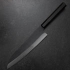 Gyuto Blue Steel #2 Kurouchi Chokin Sakura-Fuji Buffalo Ebony Handle 210mm (Asamura)-[Musashi]-[Japanese-Kitchen-Knives]