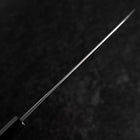 Gyuto Blue Steel #2 Kurouchi Chokin Samurai Full Moon Buffalo Ebony Handle 210mm (Asamura)-[Musashi]-[Japanese-Kitchen-Knives]