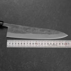 Gyuto Blue Steel #2 Nashiji Stainless Clad Yew Handle 210mm-[Musashi]-[Japanese-Kitchen-Knives]