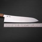 Gyuto Blue Steel #2 Polished Olive Handle 240mm (9.4”)-[Musashi]-[Japanese-Kitchen-Knives]