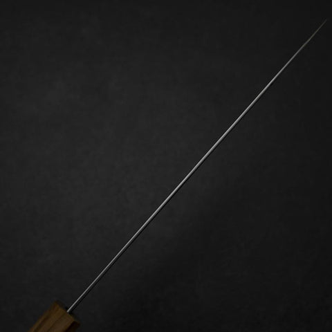 Gyuto Blue Steel #2 Polished Stainless Clad Olive Handle 210mm-[Musashi]-[Japanese-Kitchen-Knives]