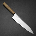 Gyuto Blue Steel #2 Polished Stainless Clad Olive Handle 210mm-[Musashi]-[Japanese-Kitchen-Knives]