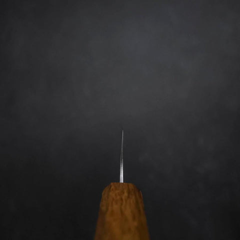 Gyuto Blue Steel #2 Stainless Clad Polished Oak Handle 165mm (6.5”)-[Musashi]-[Japanese-Kitchen-Knives]