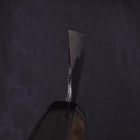 Gyuto Blue Super Kurouchi Buffalo Ebony Handle 180mm-[Musashi]-[Japanese-Kitchen-Knives]