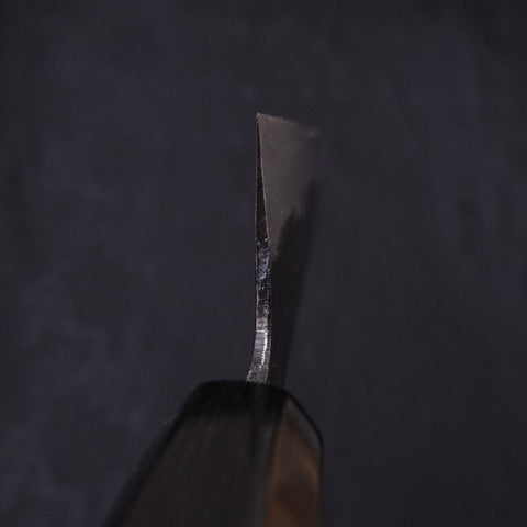 Gyuto Blue Super Kurouchi Buffalo Ebony Handle 180mm-[Musashi]-[Japanese-Kitchen-Knives]