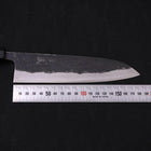 Gyuto Blue Super Kurouchi Buffalo Ebony Handle 180mm-[Musashi]-[Japanese-Kitchen-Knives]