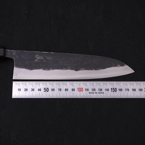 Gyuto Blue Super Kurouchi Buffalo Ebony Handle 180mm-[Musashi]-[Japanese-Kitchen-Knives]
